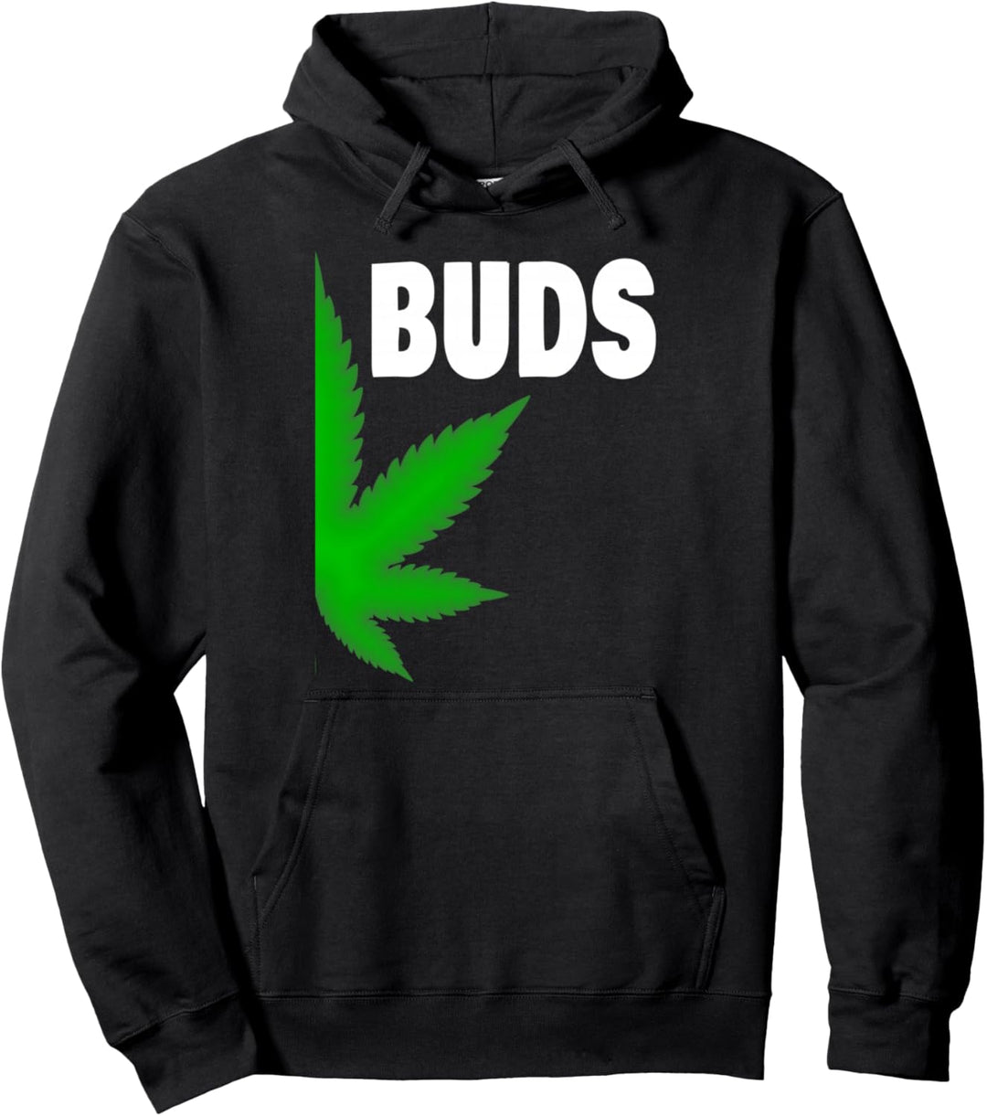Couple Matching BFF Best Buds Pot Leaf Marijuana Weed friend Pullover Hoodie