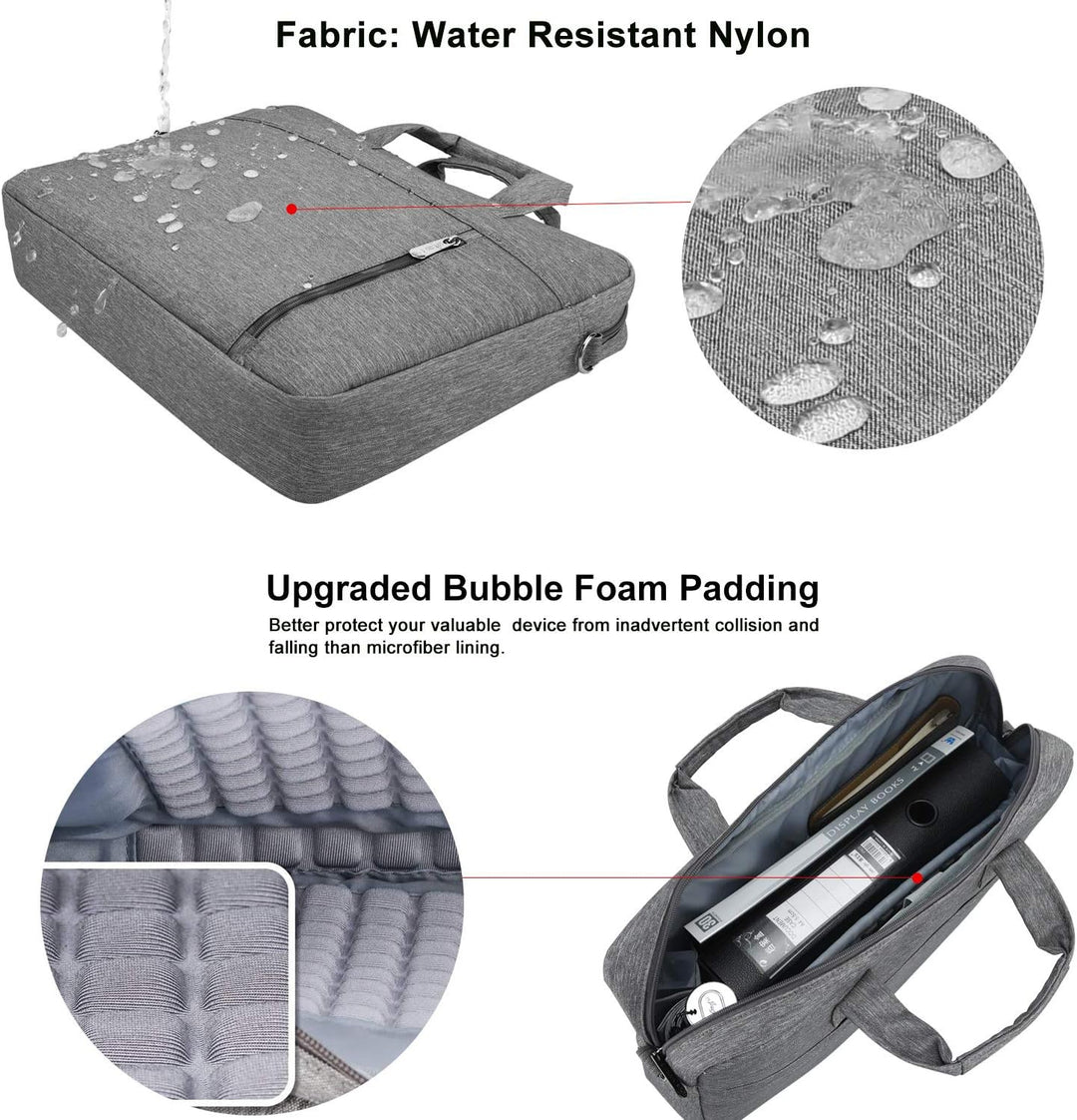 DOB SECHS Laptoptasche 15-15,6 Zoll Aktentaschen Notebooktasche Schulter Tasche für Uni Arbeit Busin