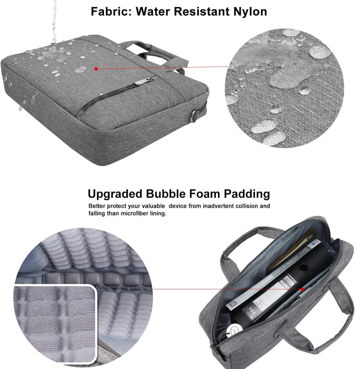 DOB SECHS Laptoptasche 15-15,6 Zoll Aktentaschen Notebooktasche Schulter Tasche für Uni Arbeit Busin