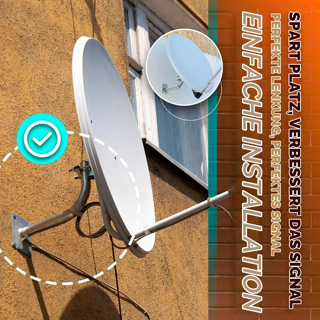 DOJA Barcelona | Wand SAT Halterung | Packung 1 | L-förmiger Wand Antennenmast | Ø 25mm | 20 X 17cm