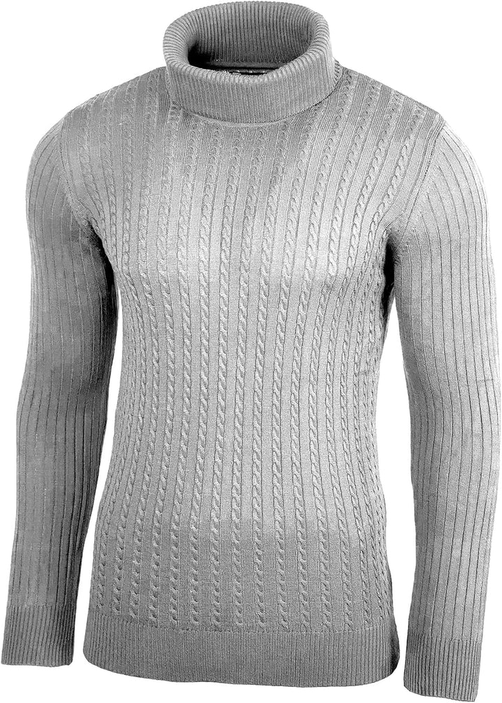 Baxboy Herren Rollkragen Pullover Langarmshirt Feinstrick Sweater Rollkragen Freizeit Slim fit Basic