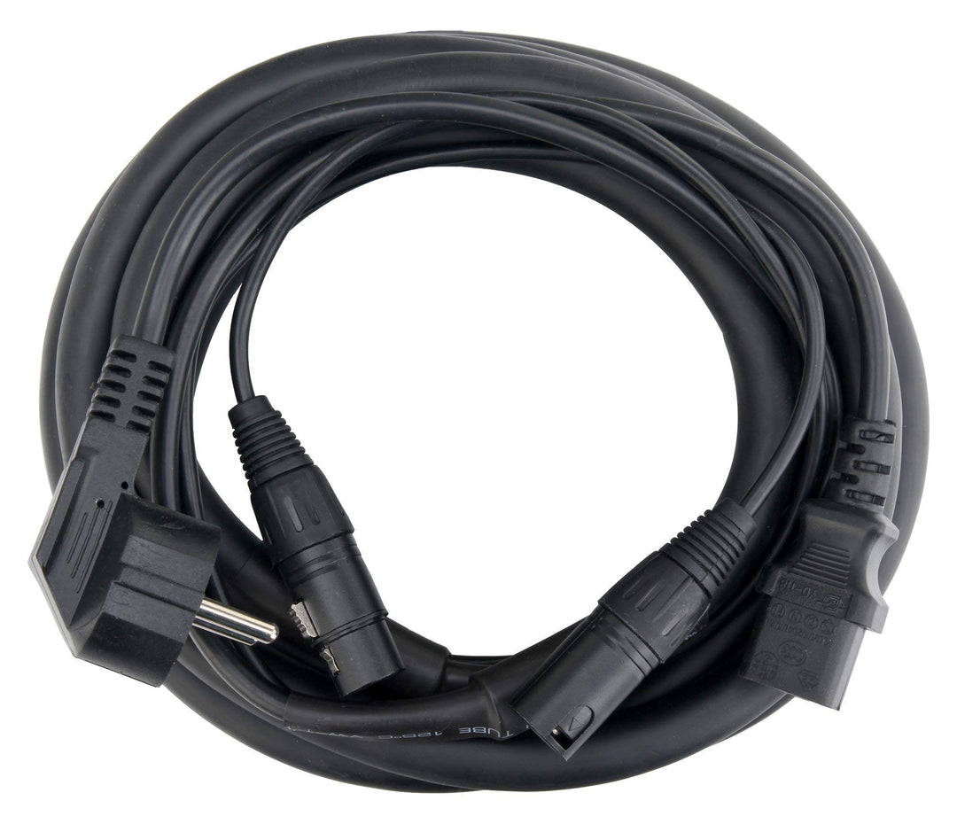 Pronomic Stage EUIECX-6 Hybridkabel Schukostecker auf Kaltgerätebuchse, XLR/XLR 6m (ideal zur Verkab