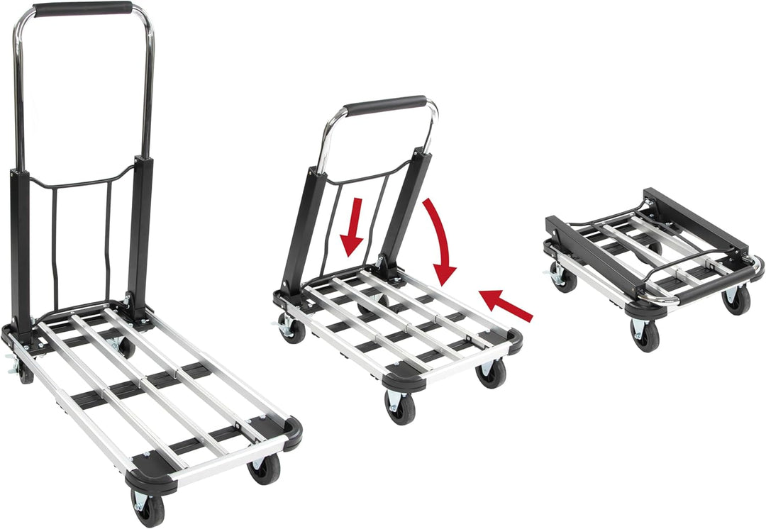 HEMMDAL Transportwagen mit offener Schaufel | 150 kg Tragkraft | HxB 95 x 42 cm | 71 cm Schaufeltief
