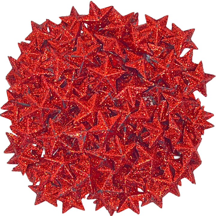 MIJOMA 3D-Glitzersterne Streudeko - Tischdekoration für festliche Anlässe, Weihnachten, Geburtstag,