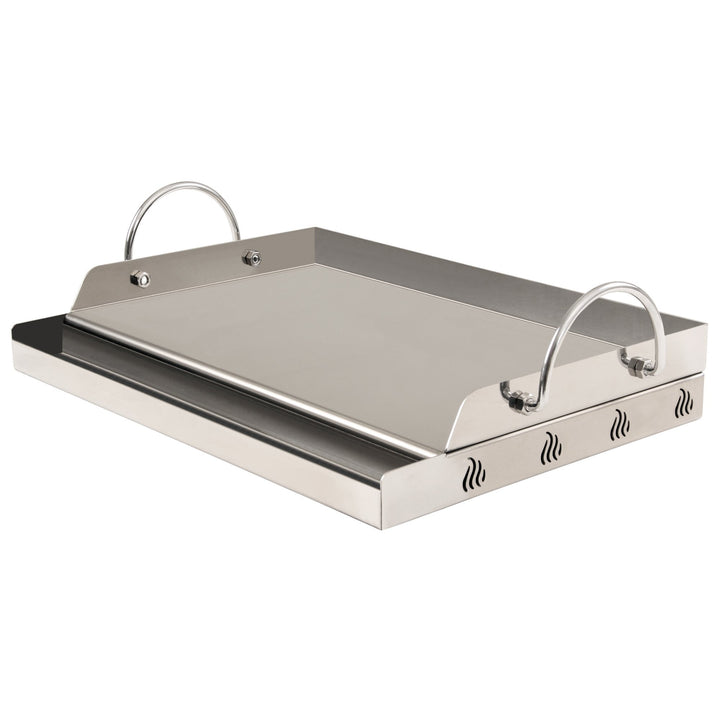 BBQ-Toro Edelstahl Grillplatte | 64 x 40,5 cm | BBQ Plancha passend für Weber Grill | rechteckig, un