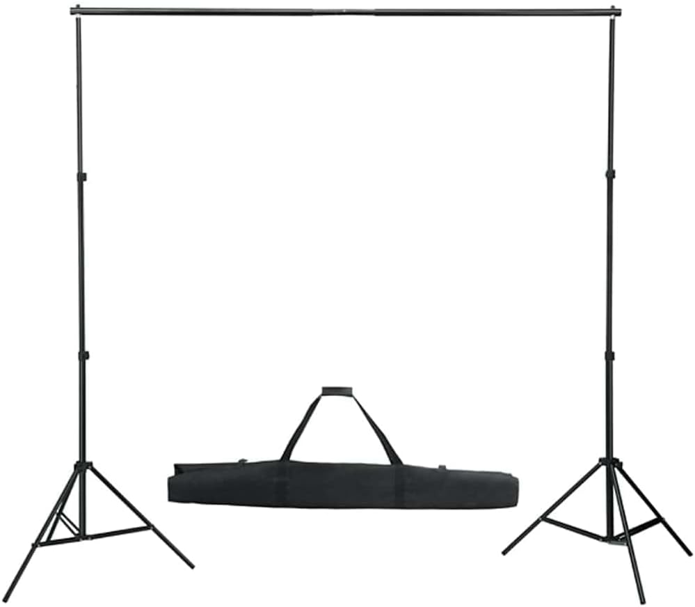 Fotostudio-Set mit Beleuchtung, Hintergrund und Reflektor für professionelle Porträt- und Produktfot