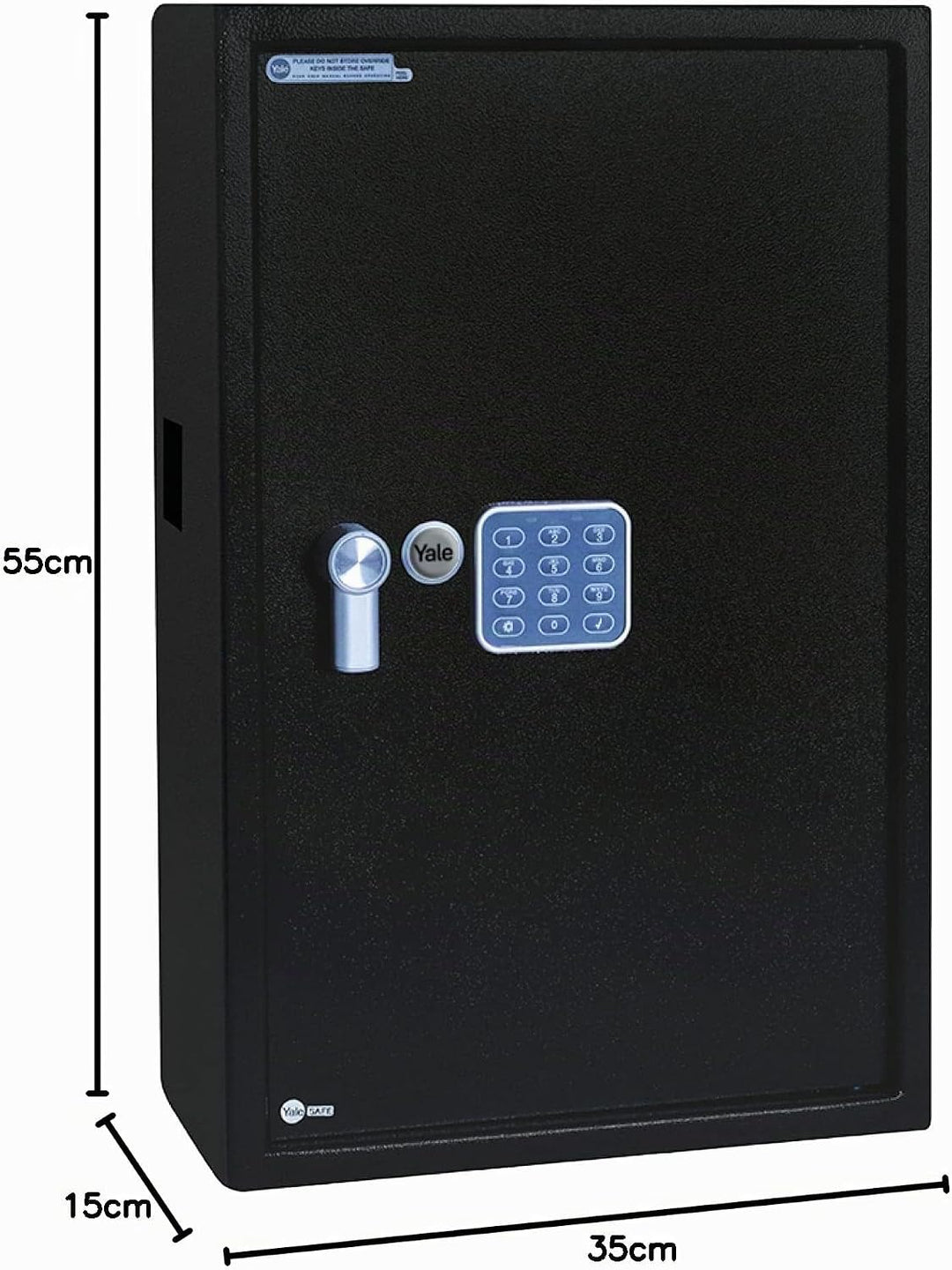 Yale - Elektronischer Schlüsseltresor - 100 Haken - YKB/550/DB1 - Standardsicherheit - Schwarz Elekt