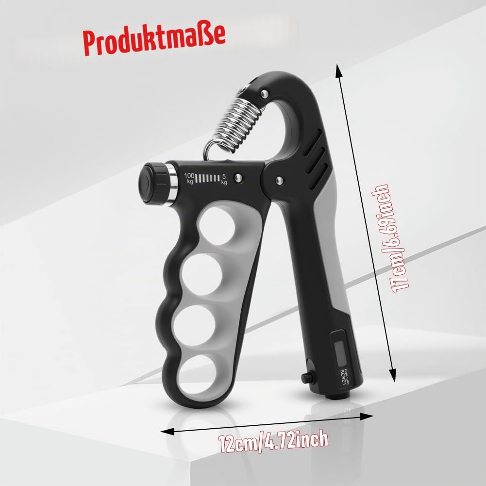 2 Stück Griffkraft Trainer, 5-100kg Handgriff Trainer, Verstellbare Unterarm Trainingsgerät, Finger