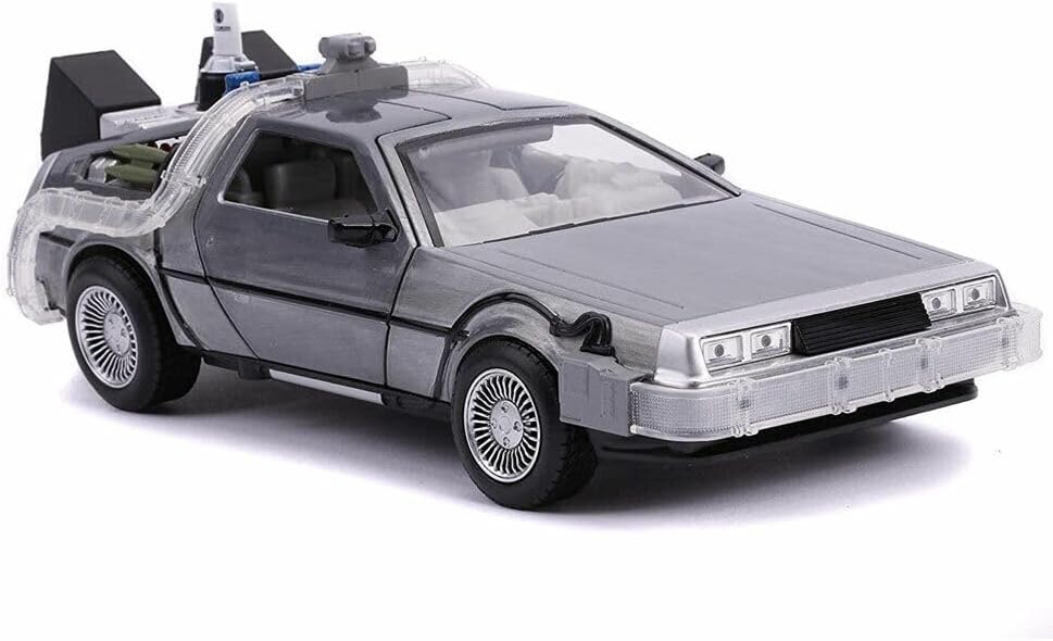 Jada Toys 253255021 Zurück in die Zukunft 2, Delorean DMC-12 Modellauto, 1:24, Time Machine, mit Lic
