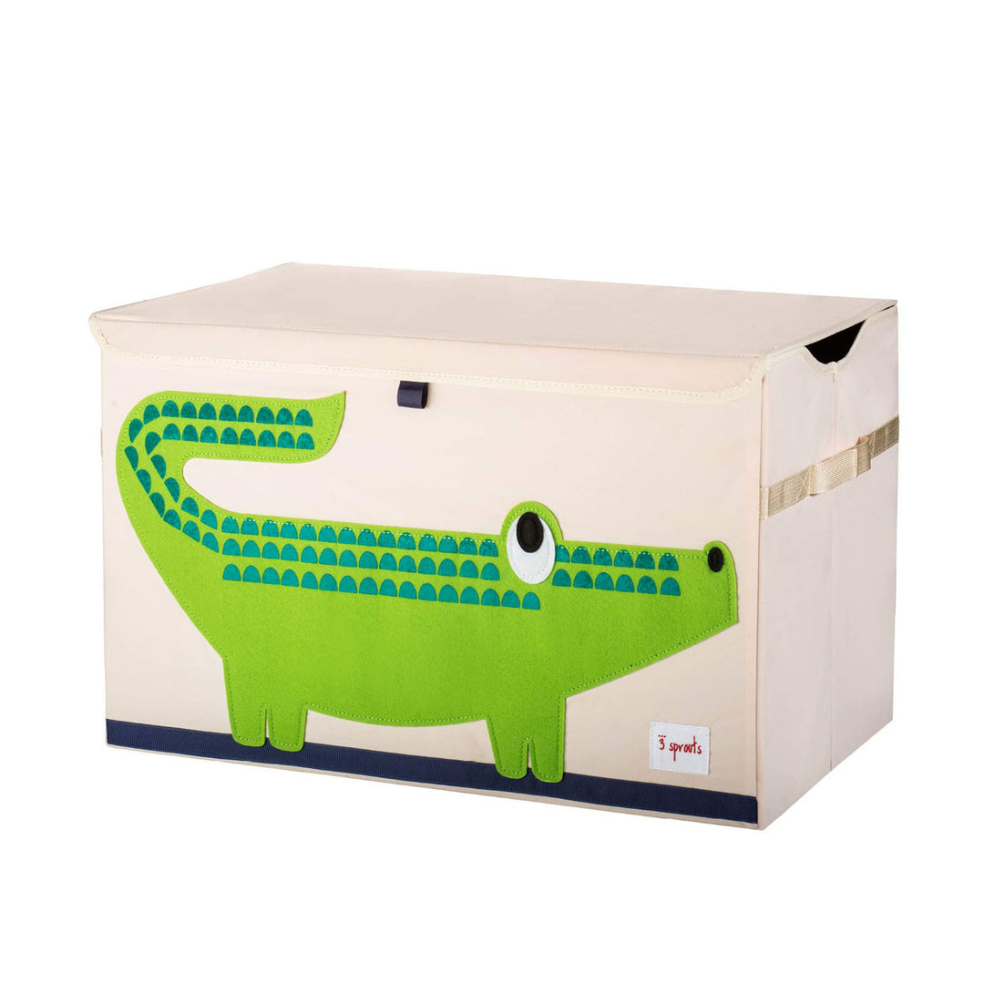3 Sprouts - Spielzeugtruhe für Kinder - Ablagetruhe für Jungen- und Mädchenzimmer, Krokodil, Krokodi