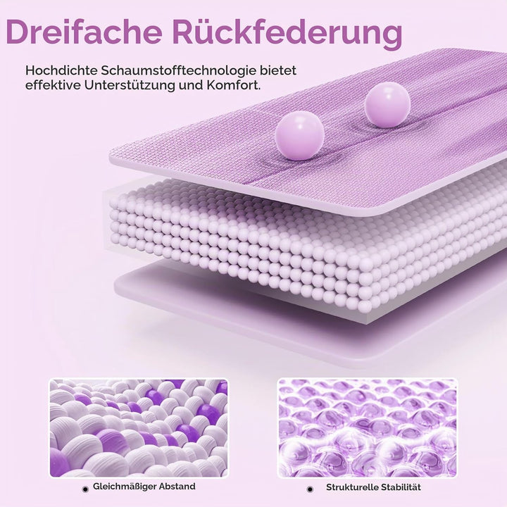 Avoalre Yogamatte rutschfest,173 X 61CM Tragbare Trainingsmatte 5MM,reise Yogamatte faltbar Gymnasti