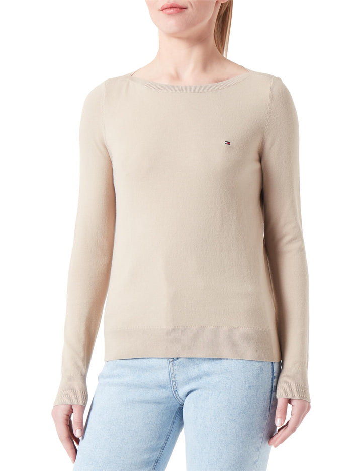 Tommy Hilfiger Damen Pullover Strickpullover 3XL Grosse Grössen Beige (Beige), 3XL Grosse Grössen Be