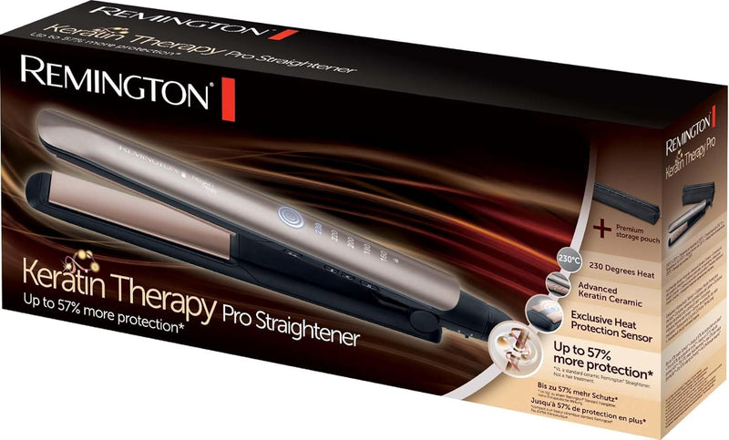 Remington Glätteisen Profi [Hitzeschutzsensor um Haarschäden zu verringern] Keratin Protect (hochwer