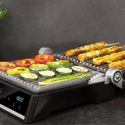 Cecotec Rock'nGrill Smart. 2000 W Leistungs-, Zeit- und Temperatureinstellsystem, 180 ° -Öffnung, sp