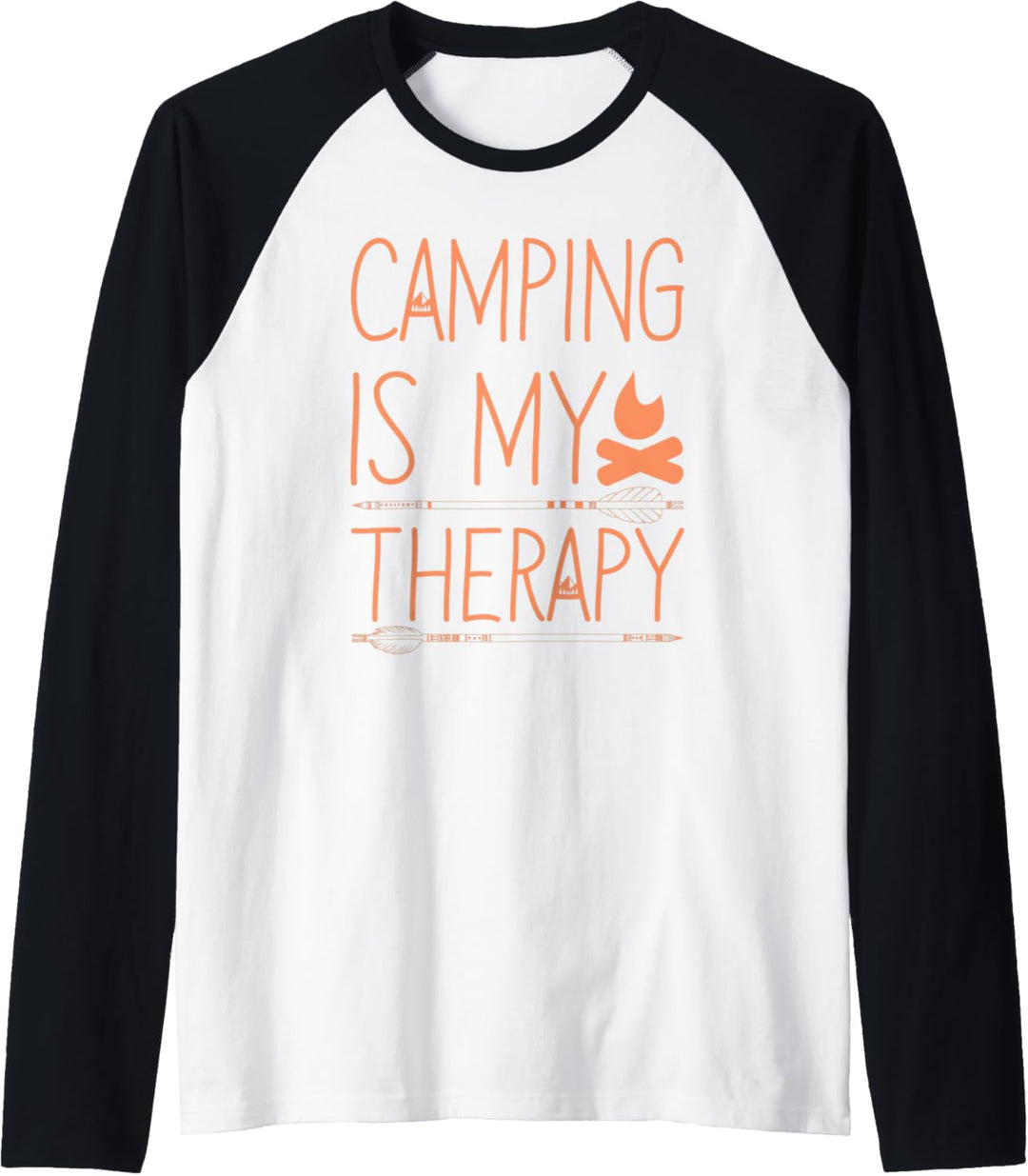 Camping is My Therapy Funny Camp Lover Life Camper Outdoors Raglan