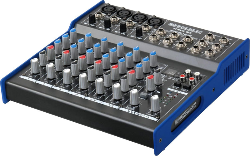 Pronomic M-802FX Live/Studio Mischpult mit digitalem 24bit Multieffektprozessor (4 Mono-Kanäle XLR/K