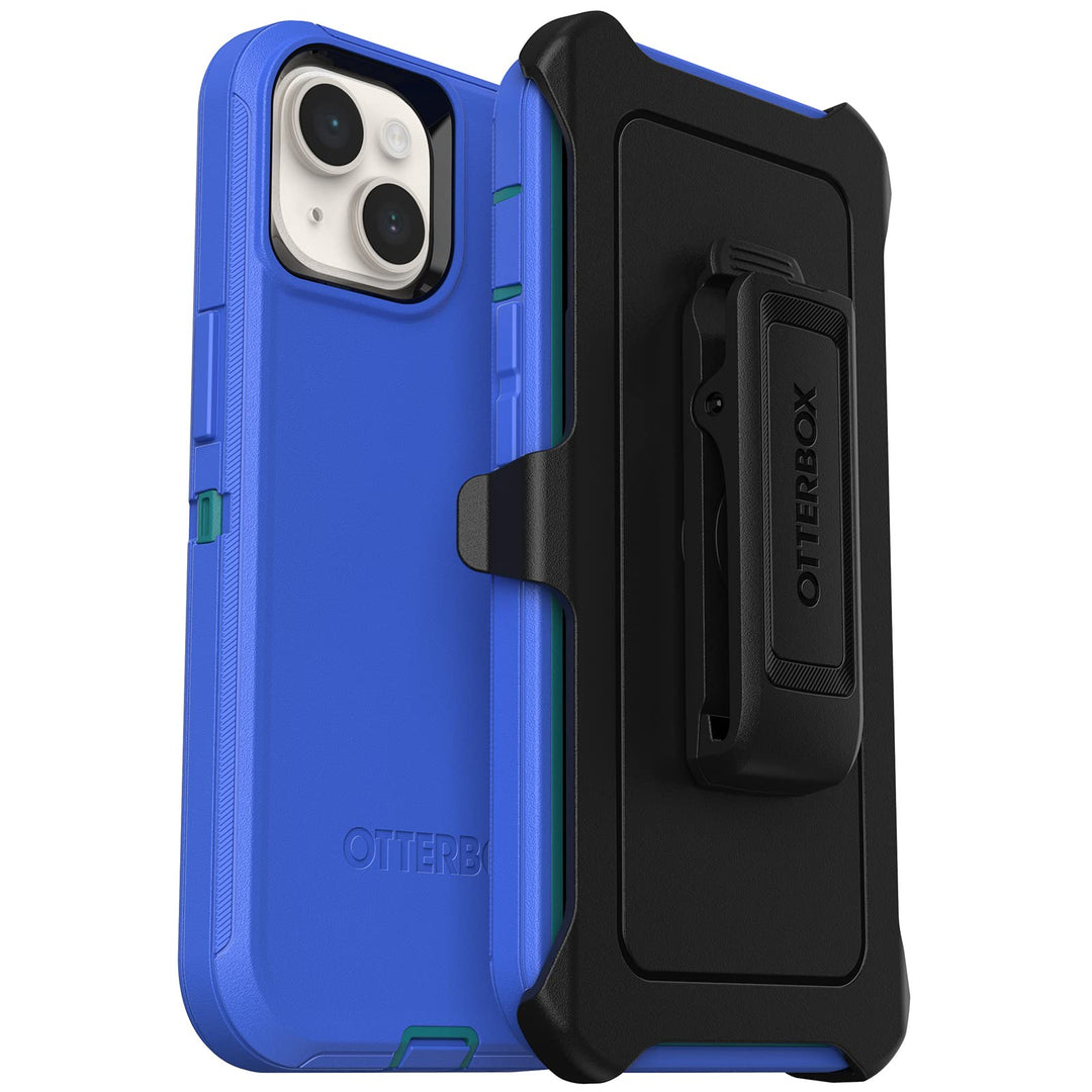 OtterBox Schutzhülle für iPhone 14 und iPhone 13 Defender Serie, Regenschutz (Blau), robust und lang