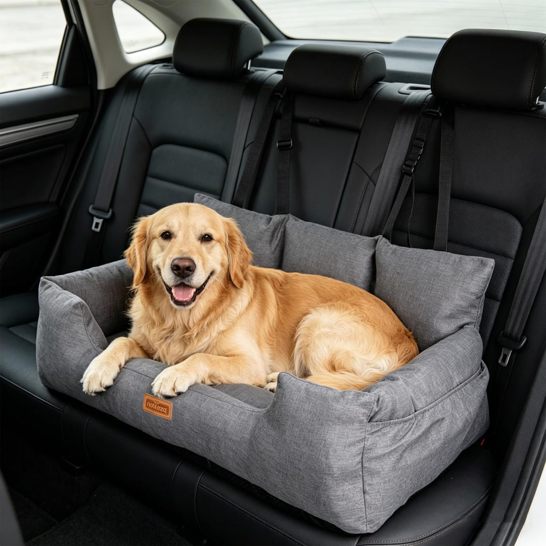 Nobleza - Hunde Autositz für Mittelgrosse und Grosse Hunde, Abnehmbarer und Waschbarer Auto Reise Hu
