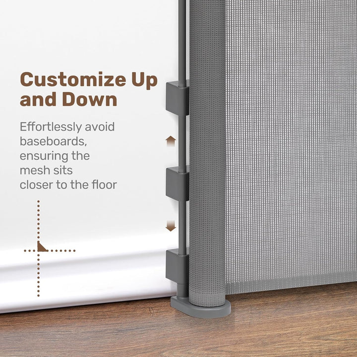 HollyHOME Treppenschutzgitter Ausziehbar 0-300cm,Türschutzgitter Extra Breit, Einhandbedienung, Sich