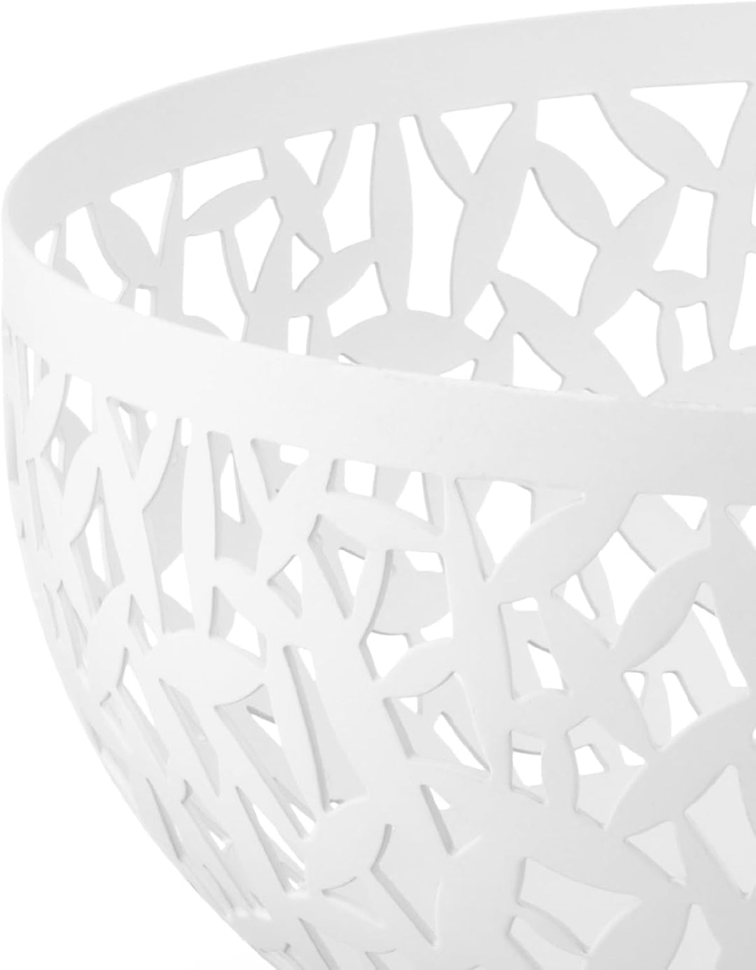 Alessi MSA04/29 W Cactus, Obstschale aus Stahl, super weiss 16.2 x 30 x 10.5 cm Weiss, 16.2 x 30 x 1