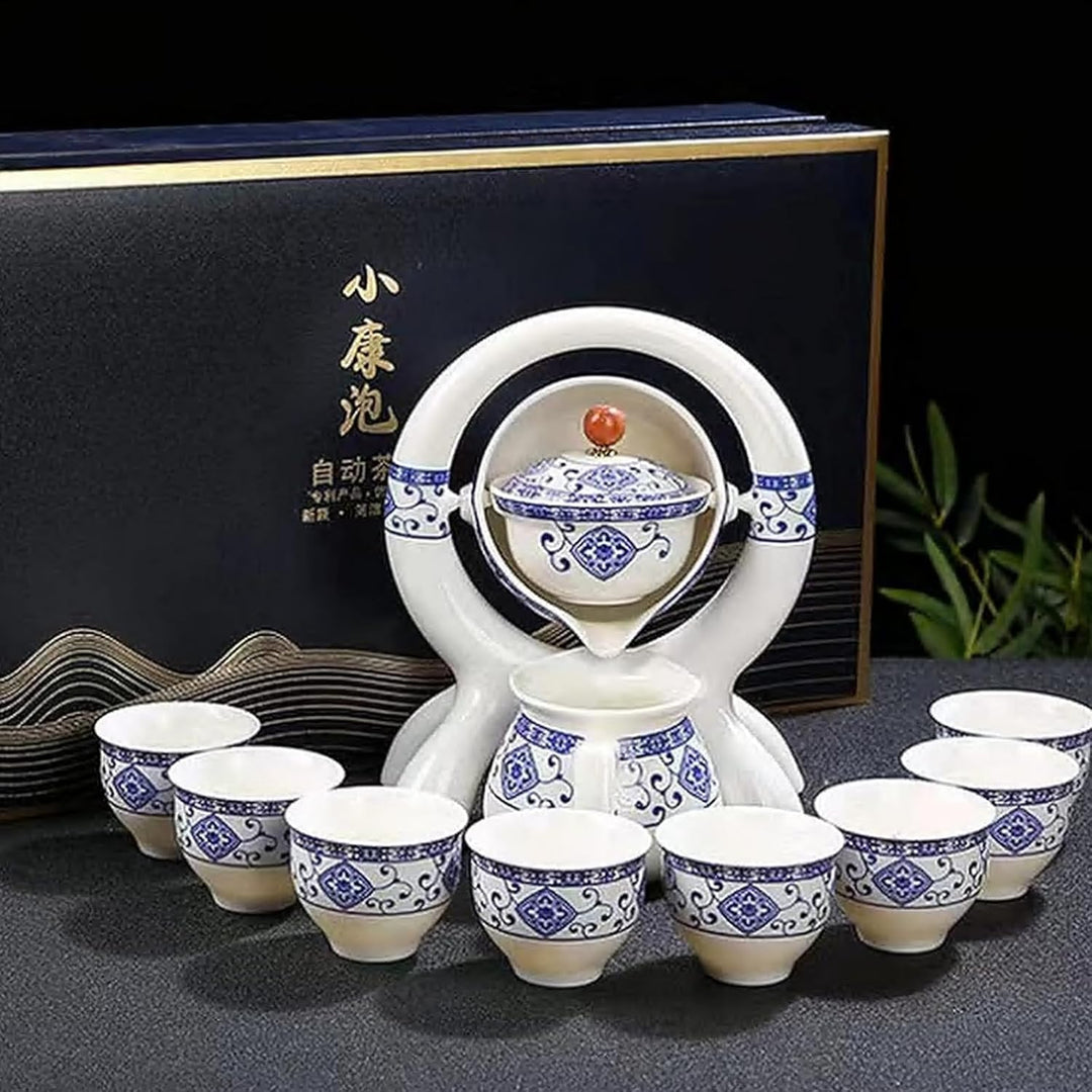 Hochwertige Chinesische Tee-Set-Geschenkbox, Rotierendes Kung Fu Tee-Set, Reines Handfeuern, Mit Rot