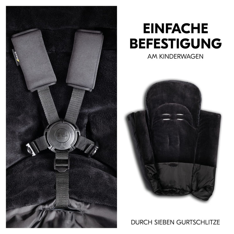 Hauck Universal Fusssack für Buggys und Fahrradanhänger, Warmes Fleece, Einfache Installation mit 5-