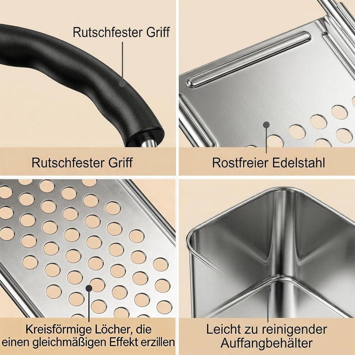 Spätzlehobel Edelstahl, Spätzlepresse mit Teigschlitten, Spätzlesieb, Spätzlereibe Ist Spülmaschinen