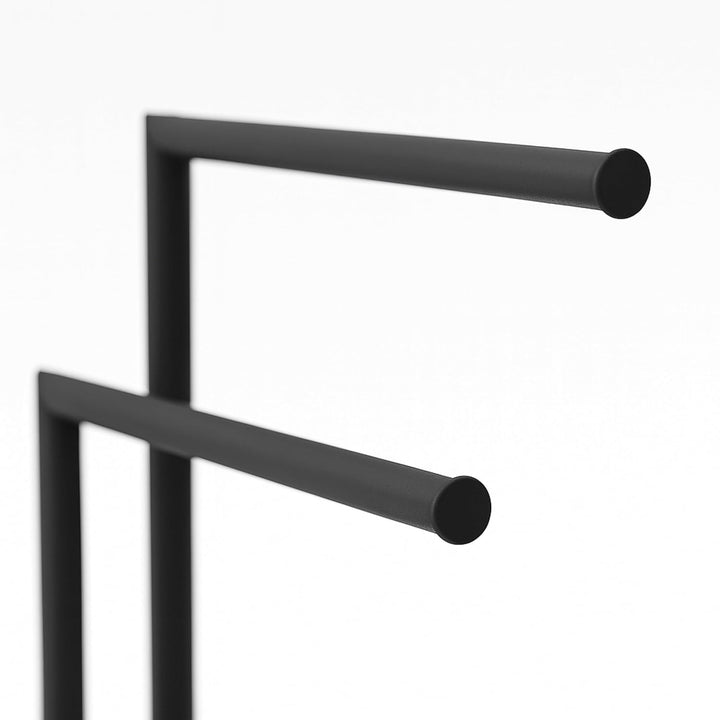 Relaxdays Handtuchständer, HxBxT: 78,5 x 38,5 x 17 cm, Metall, 2 Stangen, stehender Handtuchhalter,