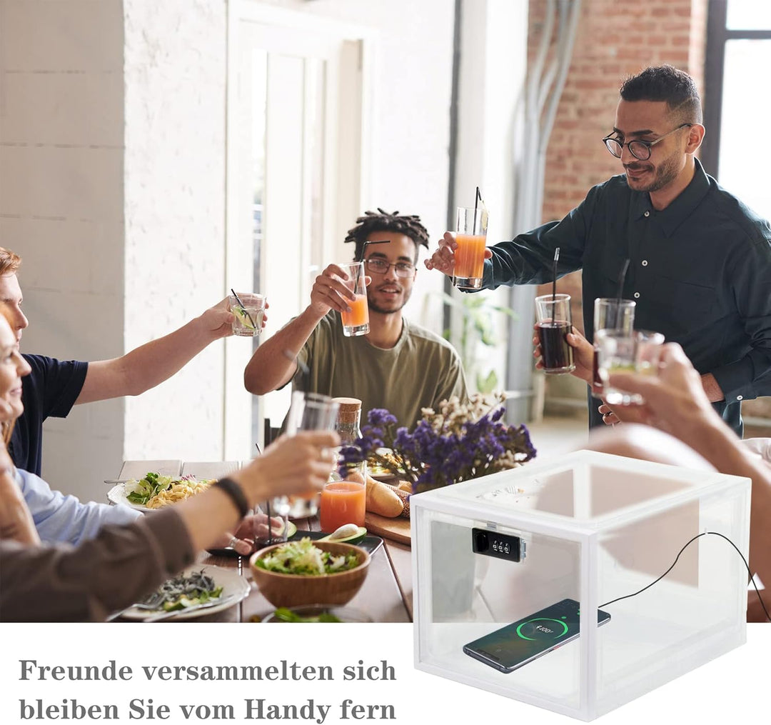 Theo&amp;Cleo Medikamenten Aufbewahrungbox, Abschliessbare Durchsichtige Box für Handys, Süssigkeiten, S
