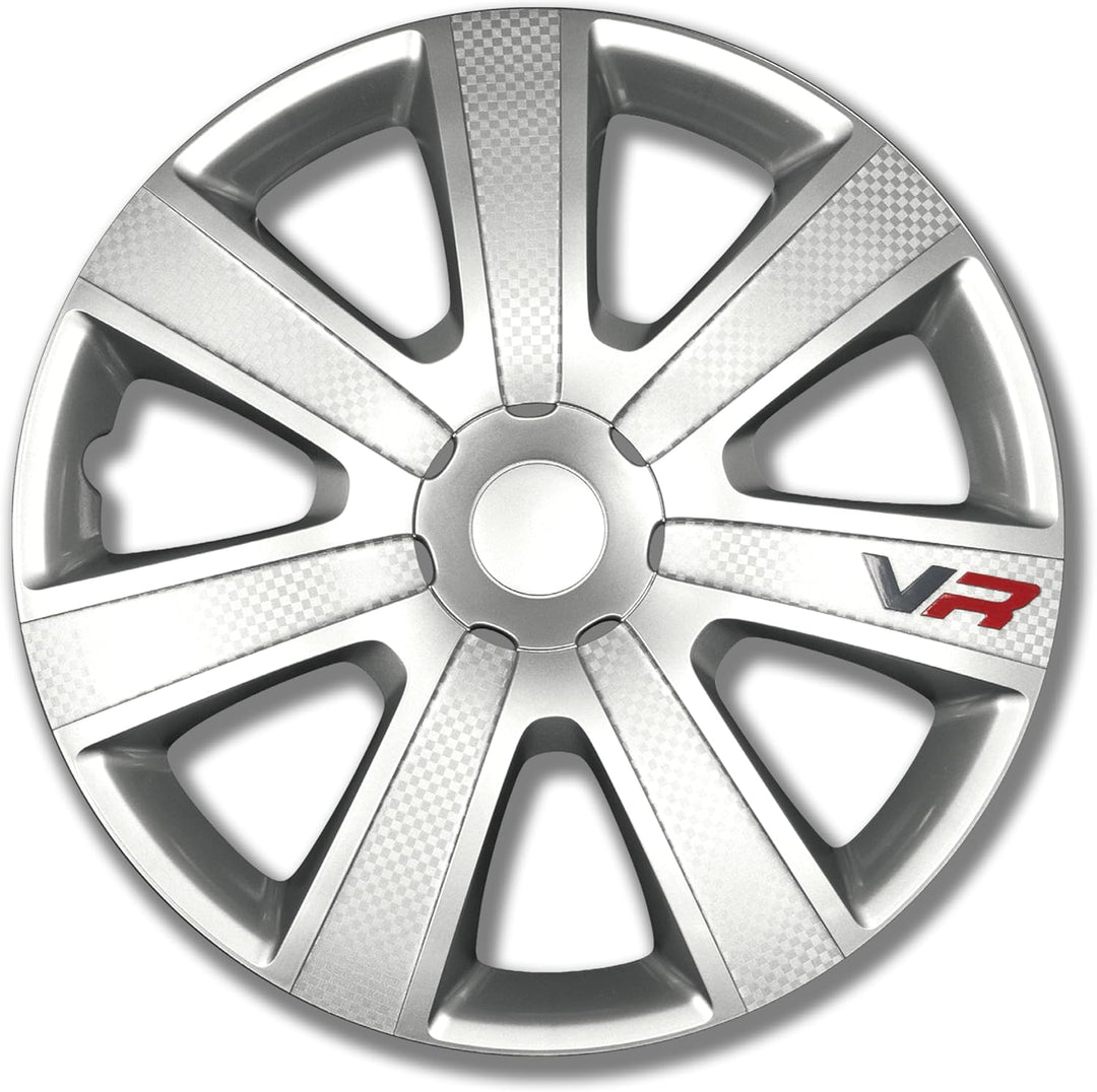 PETEX RB540215 Radzierblendenset VR Silber Grösse 15 Zoll Doppelt Lackiert ABS