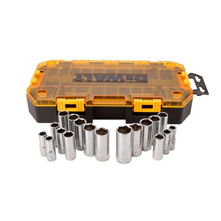 DEWALT Tiefes Steckschlüsselsatz, 20-teilig, 3/8" Antrieb metrisch/SAE (DWMT73812) 3/8-Zoll-Antrieb,