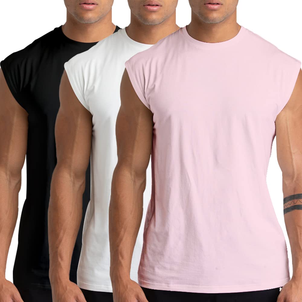 1, 3 or 5er Pack Mens Cotton Gym Tank Tops Workout ärmellose Shirts Athletic Muscle Tank Training Bo