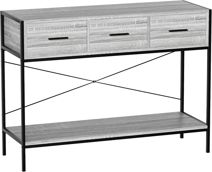 Vida Designs Brooklyn Konsolentische, Holzwerkstoff, Grau, 3 Drawer Grau 3 Drawer, Grau 3 Drawer