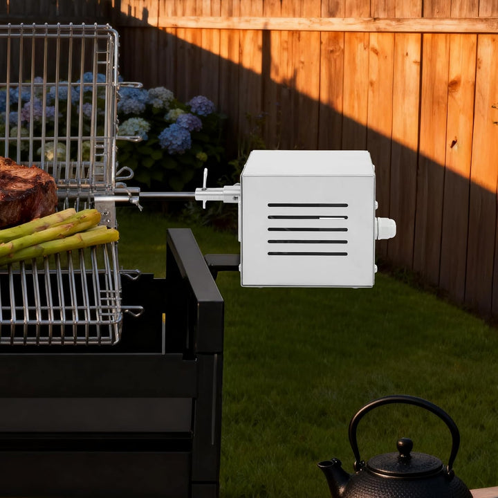 BBQ Motor 25W Edelstahl Rotisserie Motor 220V EU-Stecker für Grillspiesse & Barbecue | Modernes Desi
