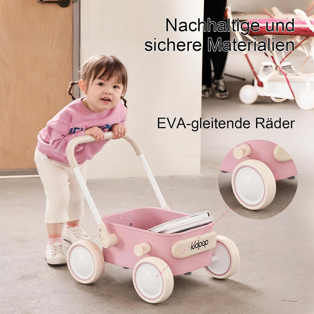 Kidpop PULA Schiebewagen für Babys, Balance-Lauflernwagen für Jungen & Mädchen, ab 7 Monaten bis 3 J