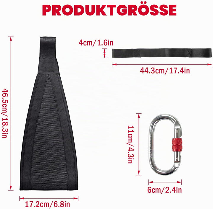DASKING Bauchmuskelschlaufen Armschlaufen für Bauchtraining, Klimmzugstange Bauchtrainer, Fitness Ab