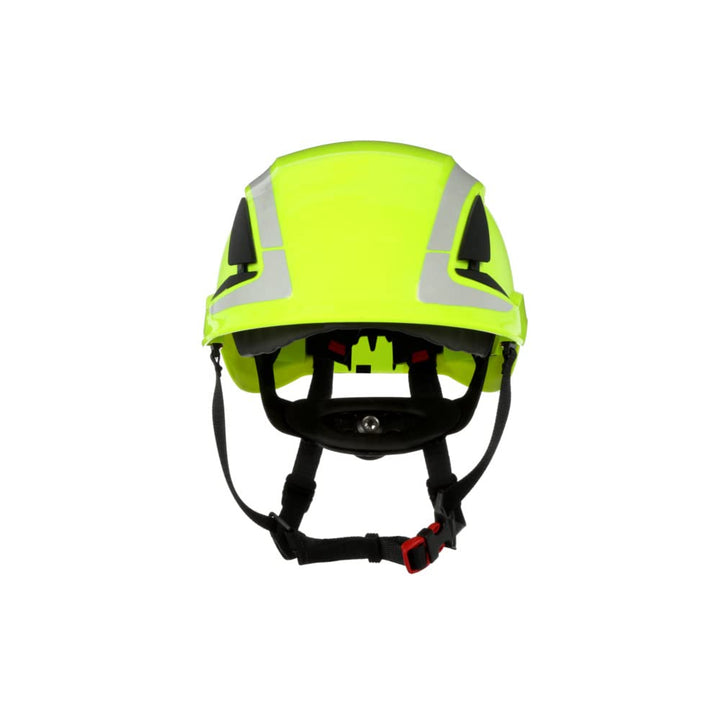 3M SecureFit Schutzhelm, X5014V-CE, neongrün, belüftet, reflektierend, CE Hi-Viz-Grün Belüftet/Refle