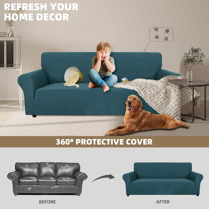 Ystyle Sofa überzug 1 Sitzer Mit Armlehne, Stretch Sofabezug rutschfest, Modern Sofa Cover Für Hunde
