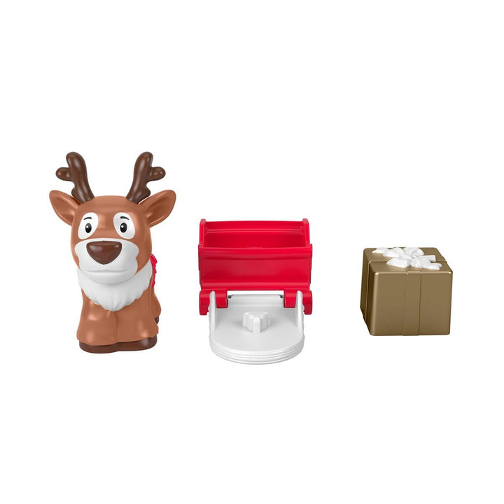 Fisher-Price Little People Holiday Figuren-Set Rentier, Schlitten und Geschenk