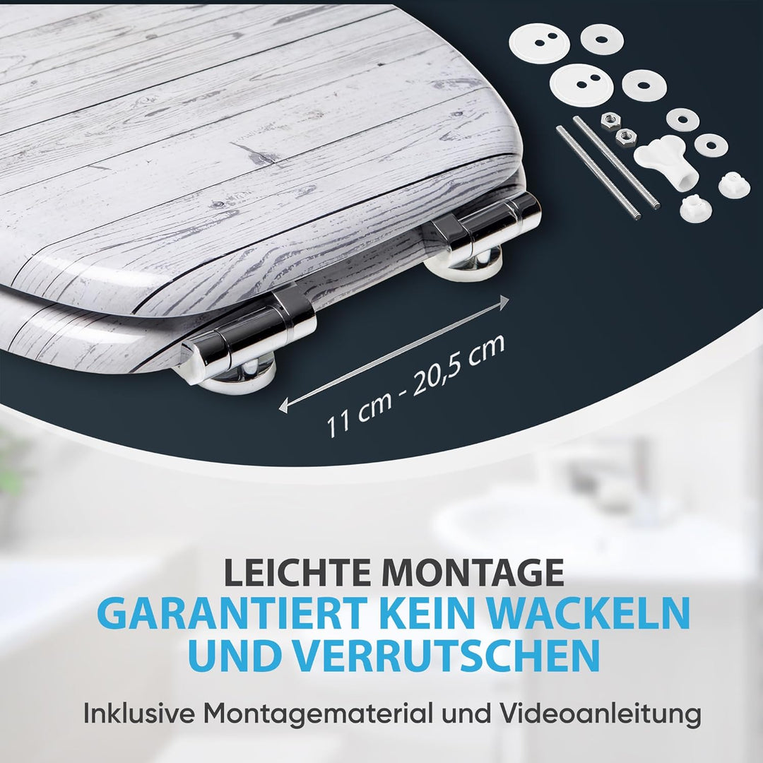 Sanilo WC Sitz mit Absenkautomatik, viele schöne Holz Toilettendeckel zur Auswahl, hochwertige und s