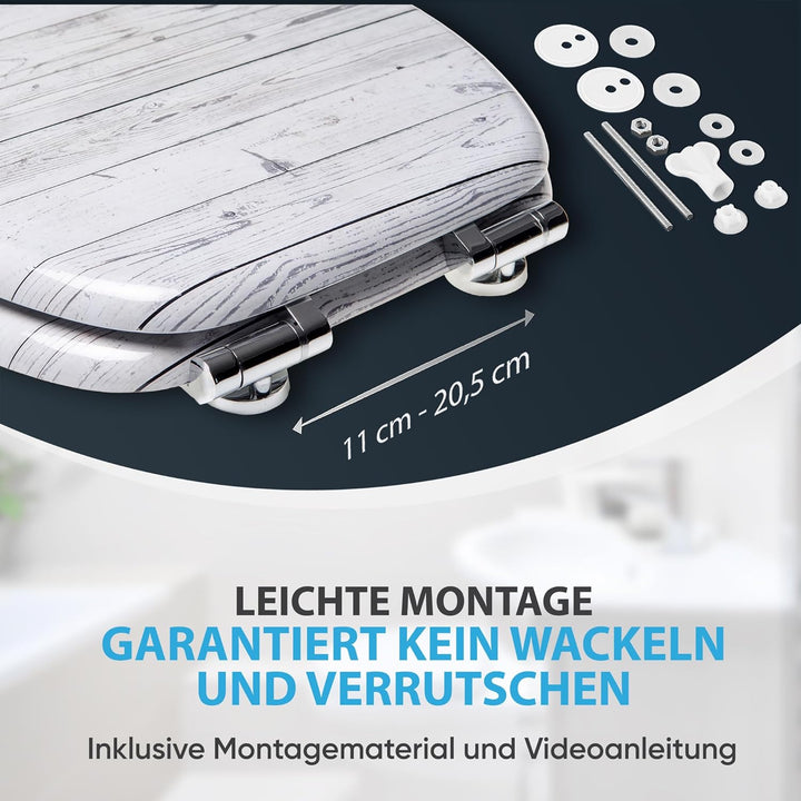 Sanilo WC Sitz mit Absenkautomatik, viele schöne Holz Toilettendeckel zur Auswahl, hochwertige und s