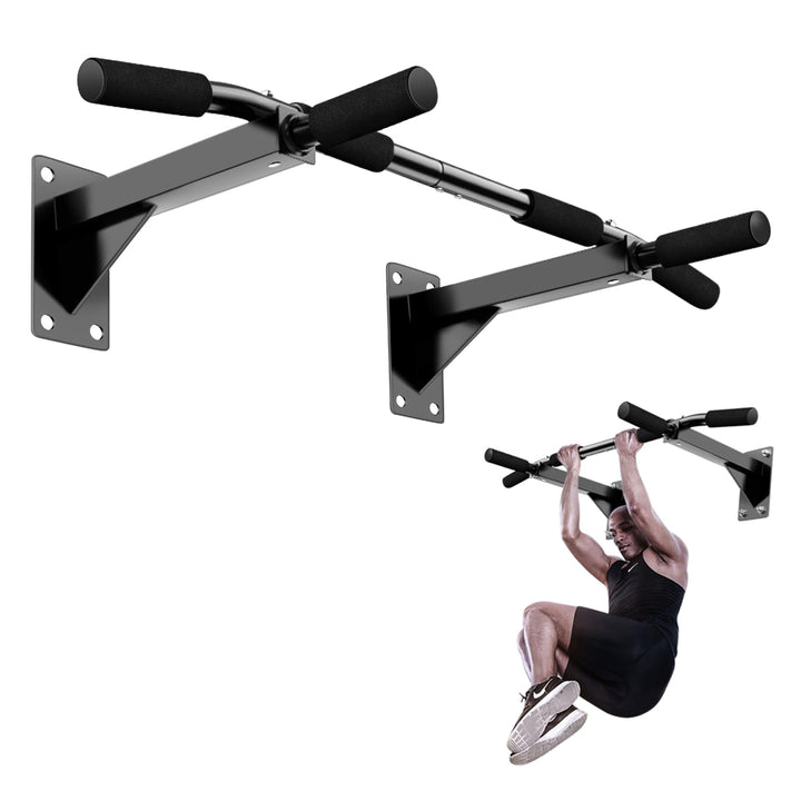 Wandmontage Fitness Klimmzugstange, Wandmontiert Pull Up Bar mit Rutschfeste Griffe, Wandhalterung K