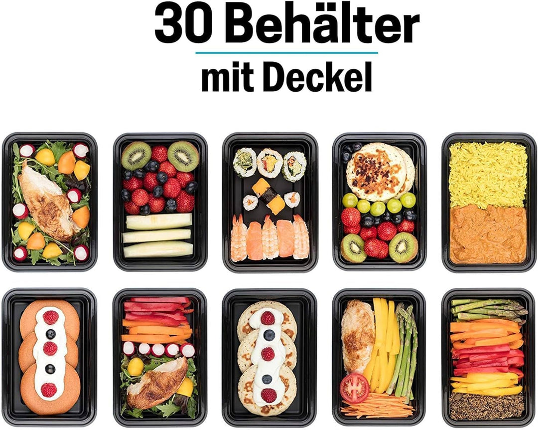 [30er Pack] 1-Fach Meal Prep Container Von Igluu - Essensbox, Lunchbox Mikrowellengeeignet, Spülmasc
