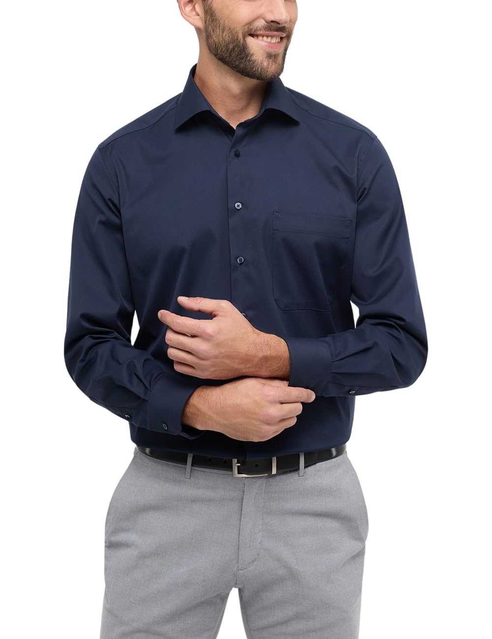 eterna Herren Cover Shirt Comfort FIT 47 Kragen / 67 Ärmel Navy, 47 Kragen / 67 Ärmel Navy