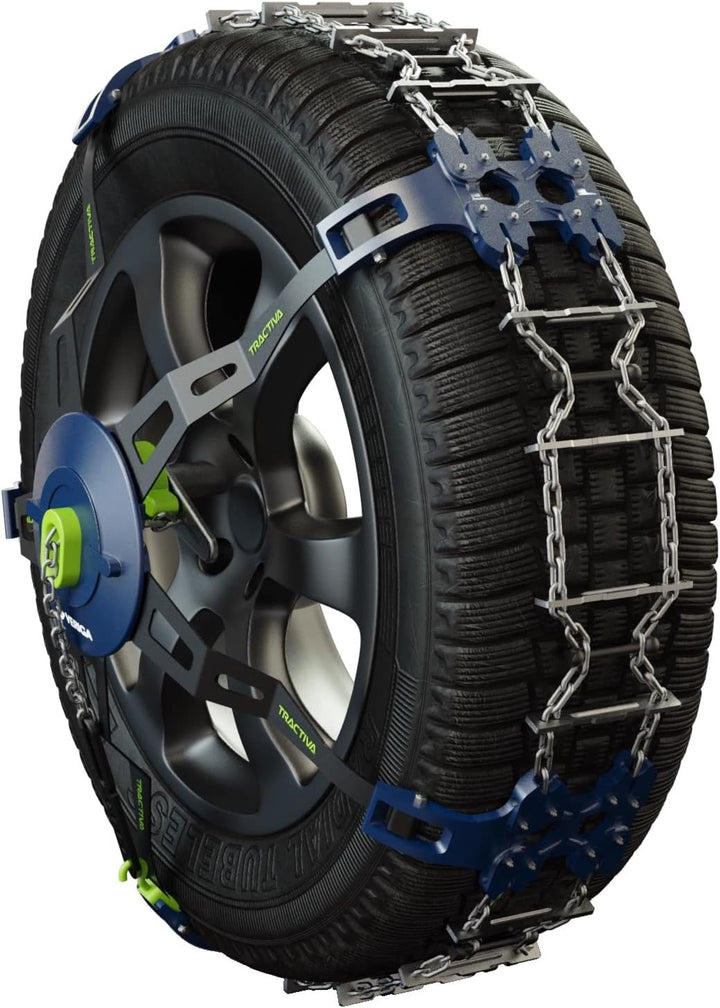 Veriga T-U60 TRACTIVA SUV Laufflächen Schneeketten Satz (1 Paar= 2 Stück) automatische Spannung & ko