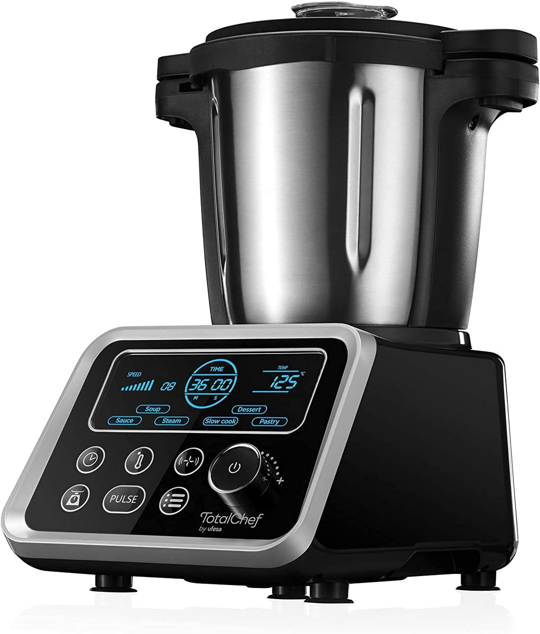 Ufesa Totalchef RK5 Küchenmaschine mit mehreren Kochprogrammen, 1700 W Leistung, LCD-Display, Kanne