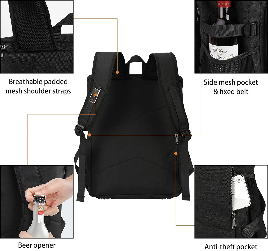 NEWHEY 30L Kühlrucksack Wasserdichten Isoliert Kühltasche Gross Picknickrucksäcke Leicht Lunch Tasch