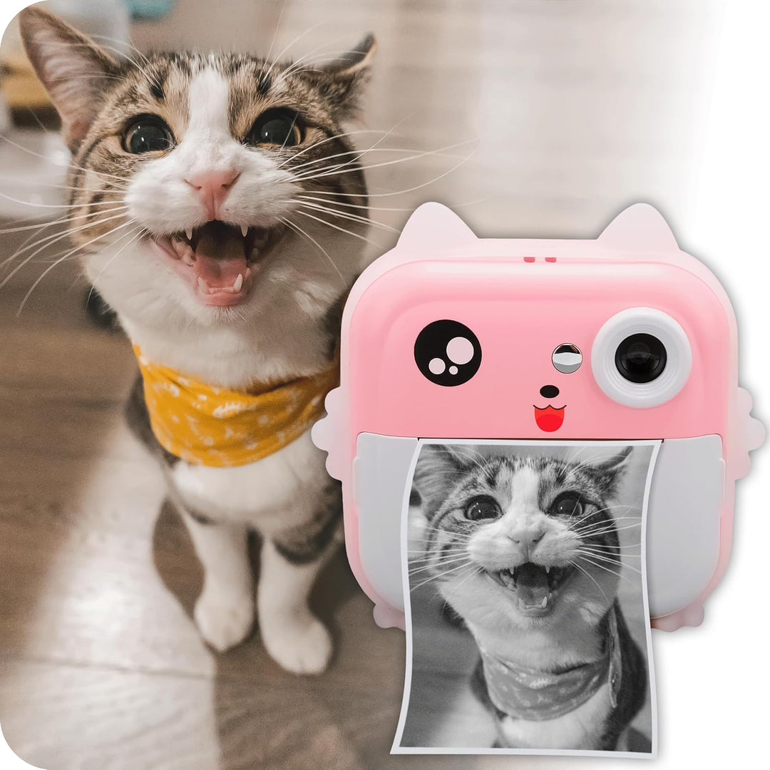 Mini Sofortbildkamera mit Drucker für Kinder – 2in1 Digitalkamera & Fotodrucker - Bluetooth, Spiele,