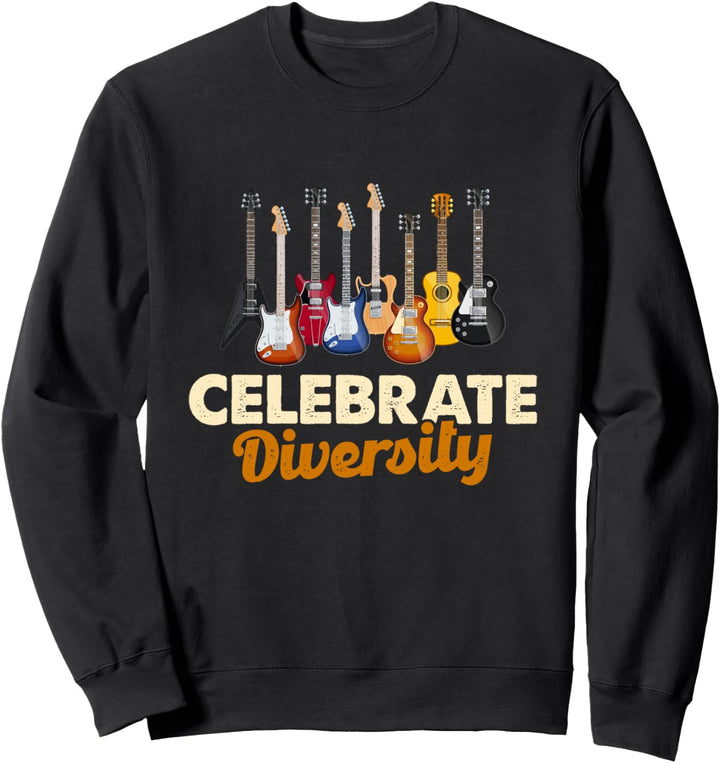 Celebrate Diversity - Electric Guitar - Instrument Guitarist Sweatshirt
