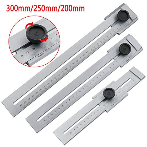 Edelstahl-Lineal, SENRISE Edelstahl-Lineal, Metall-Lineal, Markiermesser, Schneid-Schaber, Lineal fü